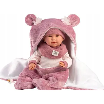 Panenka Llorens 74130 NEW BORN - realistická panenka miminko se zvuky a měkkým látkovým tělem - 42 cm