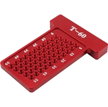 Multimetr Hliníkové dřevoobráběcí rýsovací pravítko s otvory 5–60 mm Přesná šablona pro značení a vrtání Tesařské nástroje DIY dílna