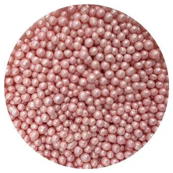 Jedlá dekorace na dort Cukrovo-rýžové perly modré perleťové 5 mm 80g - I LOVE CAKES