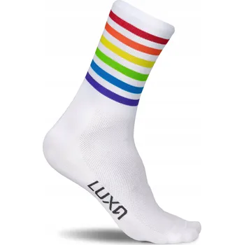 Pánské ponožky Cyklistické Ponožky LUXA Stripes Rainbow 45-47