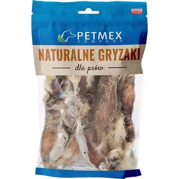 Pamlsek pro psa Petmex Králičí Uši s Kožešinou 100g Přírodní Psí Pamlsek