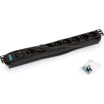 Rozvaděč Triton 19',8xCZ zásuvka,bleskojistka,3x1.5mm 2m kabel CZ-DE, RAL9005