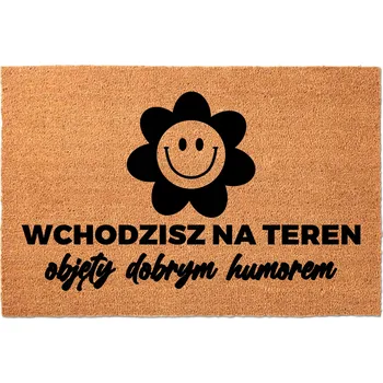 VSTUPNÍ ROHOŽKA 40X60 KOKOSOVÁ HIT HUMOR NÁPIS ZÓNA DOBRÉHO HUMORU