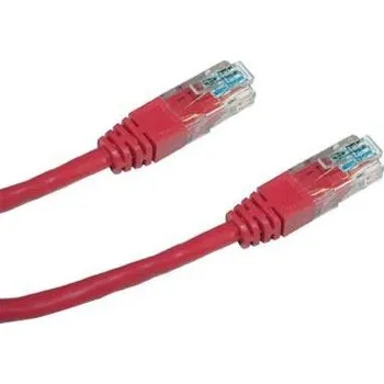 Síťový kabel DATACOM Patch kabel UTP CAT5E 2m červený