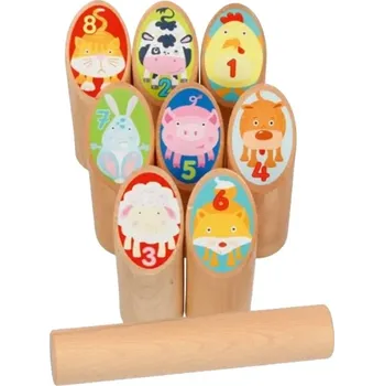 Dřevěná hračka Goki Zábavná venkovní hra Kuželky 56648