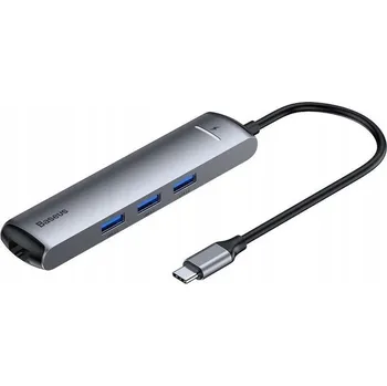 USB hub Baseus Adaptér HUB 6v1 USB-C na USB HDMI RJ45 USBC