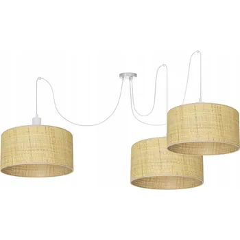 ZÁVĚSNÁ STROPNÍ LAMPA BOHO PAVOUK SPIDER STÍNIDLO RATAN 30CM ČESKÁ LAMPA E27