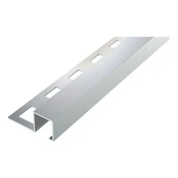 Podlahová lišta AC SP8 ukončovací lišta "Q", pravidelná, hliník elox stříbro, v: 10 mm, d: 2,5 m