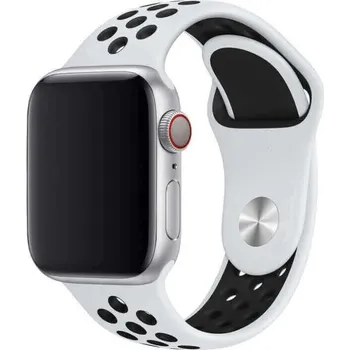 Příslušenství k chytrým hodinkám Sportovní silikonový řemínek pro chytré hodinky Apple Watch SE 44 mm (2024) - černý