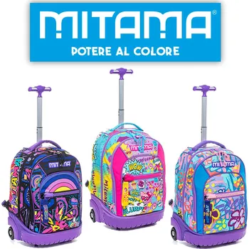 Školní batoh MITAMA Batoh na kolečkách Run Girl Mix