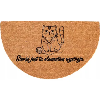 ODOLNÁ EKOLOGICKÁ ROHOŽKA 40X70CM PŮLKRUHOVÁ PROTISKLUZOVÁ KOKOSOVÁ