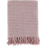 Deka Pled Pepitka růžová 100% bavlna