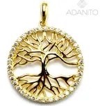 Zlatý přívěsek strom života se zirkony