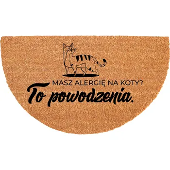 PROTISKLUZOVÁ PŮLKRUHOVÁ ROHOŽKA Z KOKOSOVÉHO VLÁKNA 40X70CM