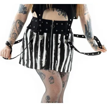 Dámská sukně sukně dámská CHEMICAL BLACK - SHOWTIME - BLACK/WHITE - L