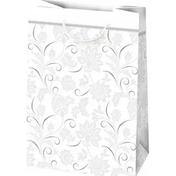 Obraz Ozdobná taška Pol-Mak Srdce a kolečka bílá 29x40x12cm