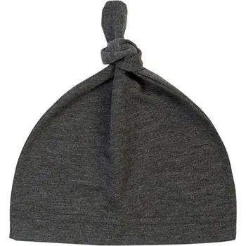 Pokrývka hlavy Dětská čepice s uzlem tmavě šedá