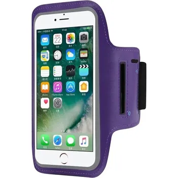 Outdoorové zavazadlo Sportovní univerzální pouzdro na ruku pro mobilní telefon flexibilní pás pro běh fitness posilovna ochranné lehké nošení fialová
