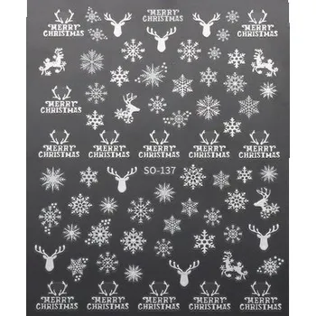 Umělé nehty Samolepky na nehty 3D vánoční SOBI E165