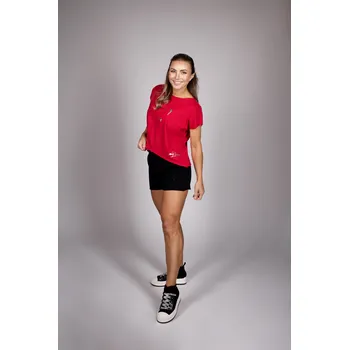 Dámské tričko Dámský crop top Barva: Vínová, Velikost: M