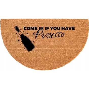 Rohožka EKOLOGICKÁ PŮLKRUHOVÁ ROHOŽKA 40X70CM S PROTISKLUZOVOU KOKOSOVOU VRSTVOU