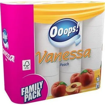 Toaletní papír OOPS Toaletní papír Vanessa, 3vrstvý, 32 rolí ,balení 24 ks 280966