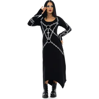 Dámské šaty šaty dámské HEARTLESS - ENCHAINED - BLACK