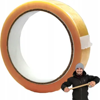 Lepicí páska Balicí Páska Průhledná F-Tape 25 mm x 60 m Silná a Spolehlivá, Solventní Lepidlo