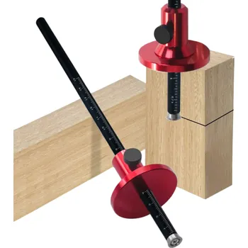 Posuvné měřítko Dřevěné měřidlo se šroubem a rýhovačem 15 cm Přesné značení na dřevo 22,4 × 4,5 cm Nářadí pro truhláře a kutily Práce se dřevem