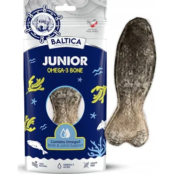 Pamlsek pro psa Baltica Kost Junior Omega-3 treska žvýkací kost pro psy 45g
