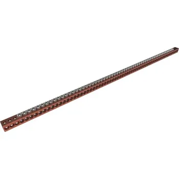 Rozvaděč Solarix lišta CU horizontální zemnící s uchycení na 19" lišty, ZL-19-CU