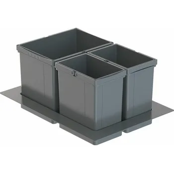 Odpadkový koš WESCO® Pullboy Versa 265 S/500-3, Systém sběru odpadu, orion grey, H 265 mm