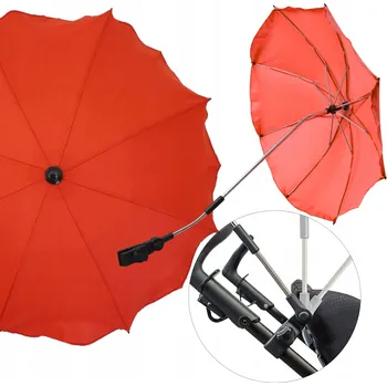 Deštník Slunečník na kočárek Skyline 68 cm červený