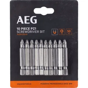 Bit Bity Pozidriv 50mm PZ1 SDriver 10 Ks. AEG ASDPZ15010