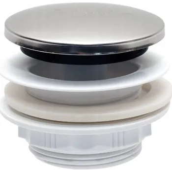 Sifon Chromová zátka klik-klak pro vanu/sprchový kout, nerezavějící WIRQUIN