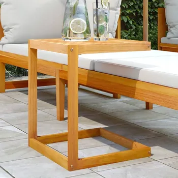 Konferenční stolek Konferenční stolek ve tvaru C, 42x40x50 cm, akáciové dřevo