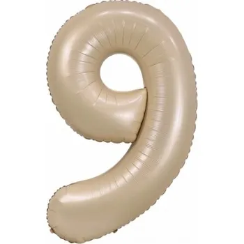 Balónek Foliový Balónek číslo 9 Caramel 86 cm