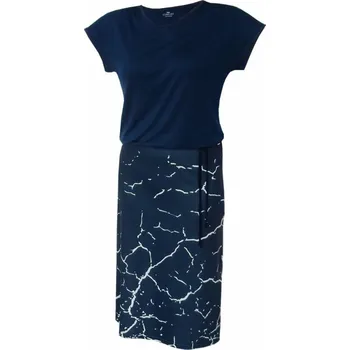 Dámské šaty Dámské šaty, krátký rukáv NADULA 801 tm.modrá L