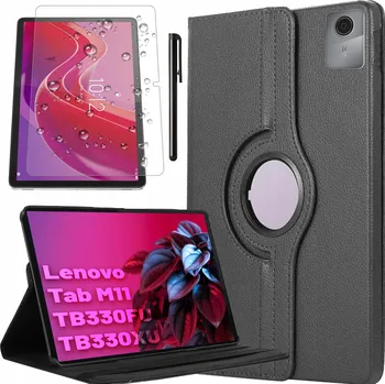 Pouzdro na mobilní telefon POUZDRO pro Lenovo Tab K11/ K11E 11” TB330XUP/ M11 10,95" 11" 360° + SKLO DOTYKOVÉ PERO