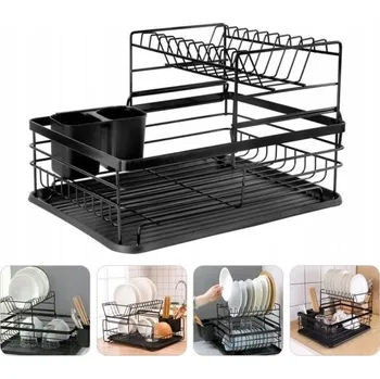 Odkapávač na nádobí ODKAPÁVAČ NA NÁDOBÍ DVOUÚROVŇOVÝ S TÁCEM