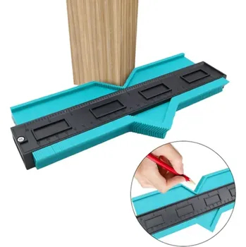 Multimetr Obrysová měrka profilová 25 x 3 cm Přesné obkreslení tvarů Šablona na obkreslování tvarových okrajů Nářadí pro řemeslníky i kutily zelená