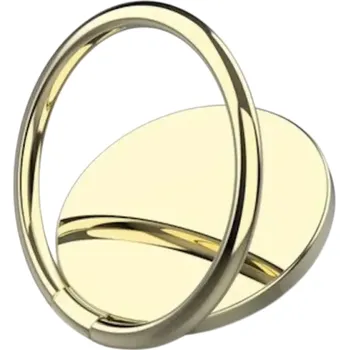 Kovový držák na telefon s magnetem Samolepící kroužek na prst Otočný 360° Univerzální držák pro mobilní telefon a tablet zlatá