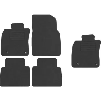 autokoberec Velurové autokoberce Edecor, sada 5 kusů