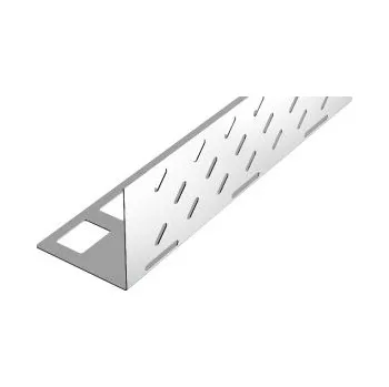 ukončovací lišta AC DL15 kačírková lišta s drenážními otvory, nerez V2A, v: 130 mm, d: 2,5 m
