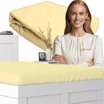 Prostěradlo Prostěradlo JERSEY s Gumou 180x200 Krémové