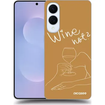 Pouzdro na mobilní telefon Picasee silikonový černý obal pro Samsung Galaxy S25 Edge 5G - Wine not