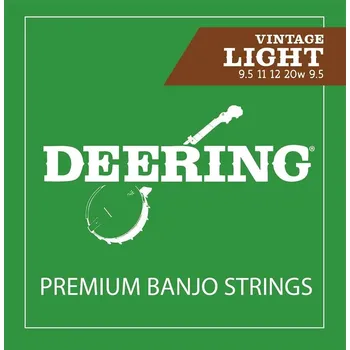 Struna pro kytaru a smyčcový nástroj Deering Banjo Strings Vintage Light + prodloužená záruka 3 roky