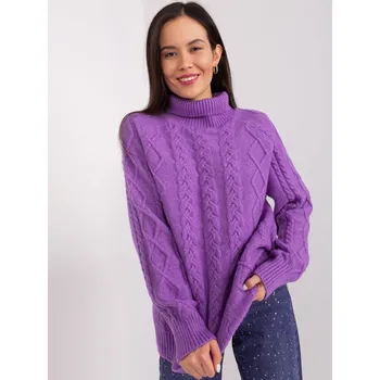 Dámský svetr Propojka AT SW 2355 2.19P fialová jedna velikost