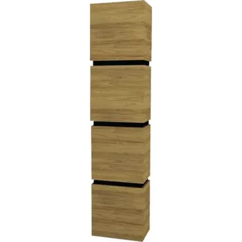 Koupelnový nábytek Koupelnová skříňka vysoká Devo Viva 2.0 levá ořechovec přírodní 40 x 170 x 26 cm VV2-S4D3SL40x26-P71