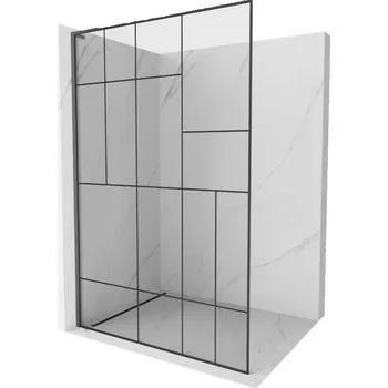 Mexen Kioto L Sprchová stěna Walk-in 110 x 200 cm, černý vzor, gun metal - 800-110-103-95-78 Sprchové stěny